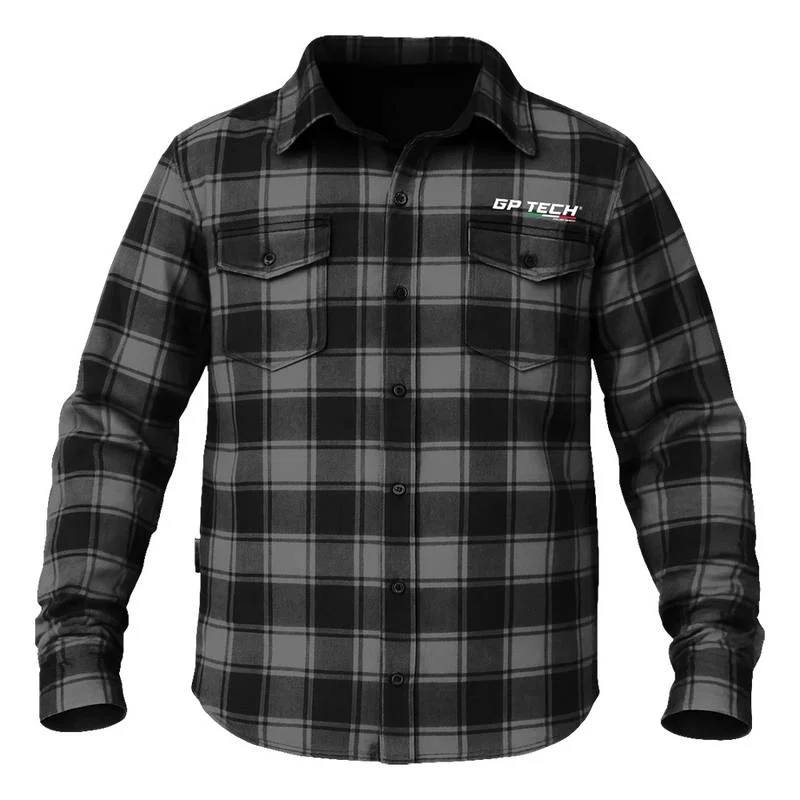 Jaqueta GP Tech Custom Masculina Xadrez Flanelado Cinza - Spinelli